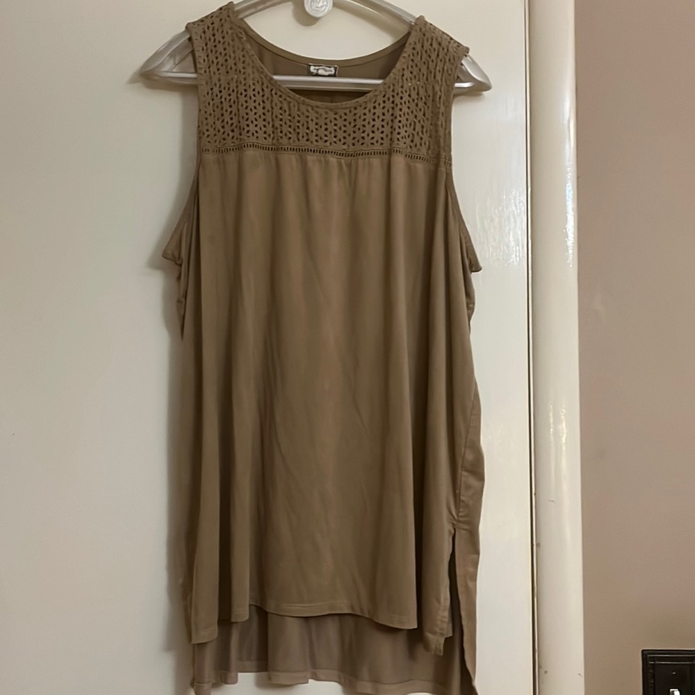 EXCELLENT CONDITION EYESHADOW Faux Suede Oversized Long Cami-3X